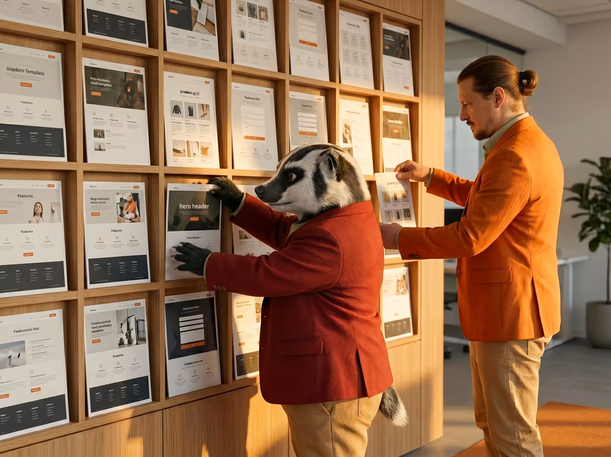 Barry and Paul are organizing a collection of their pre-built website section templates.