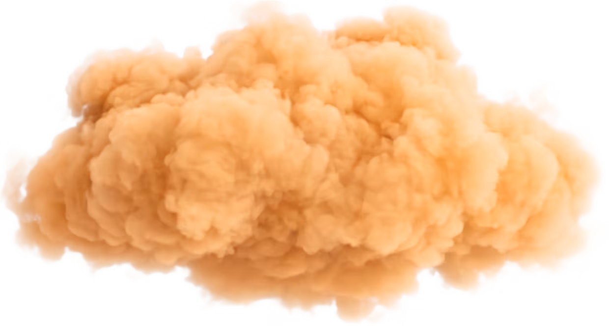 Fluffy orange cloud.