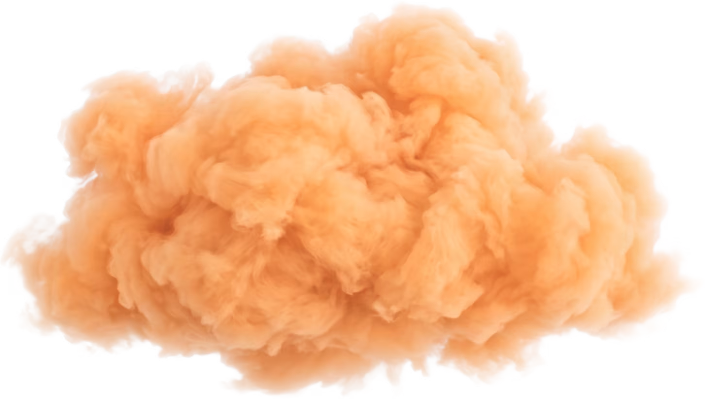 Another realistic fluffy orange cloud.