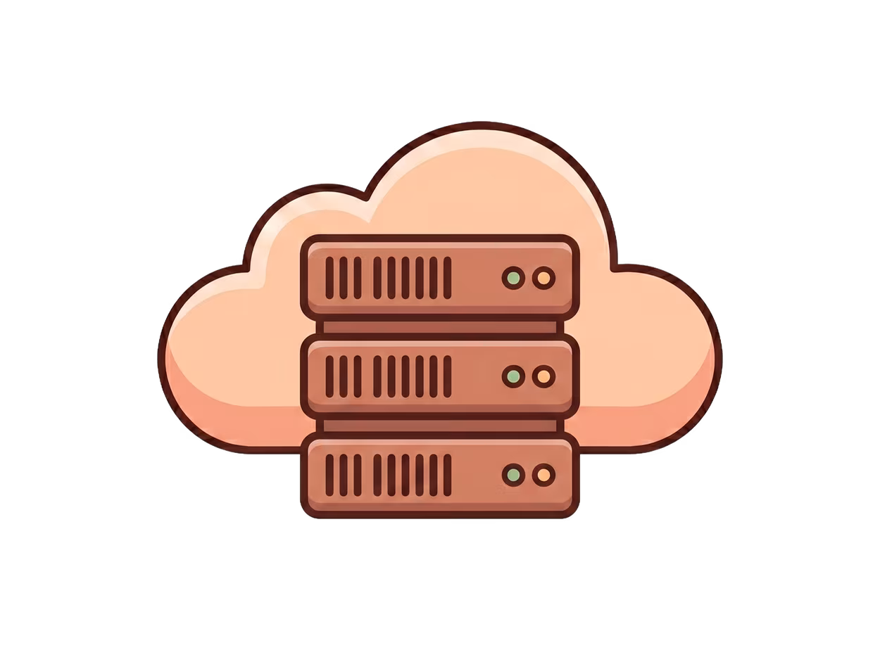 Icon showing cloud hosting servers meaning that you own your hosting accounts with LegitWebDev services.